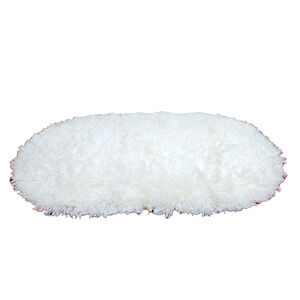 VTG Regal Large Oval Shag Bathroom Throw Rug White Fringe Bath Matt Decor